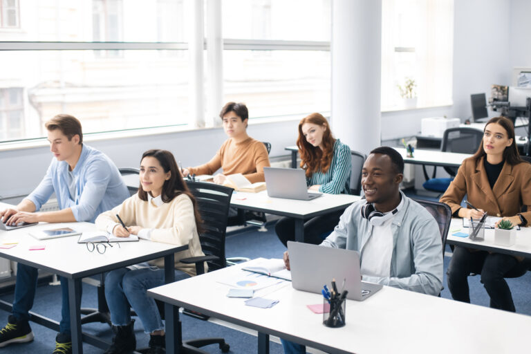 International MBA students in Canadian classroom