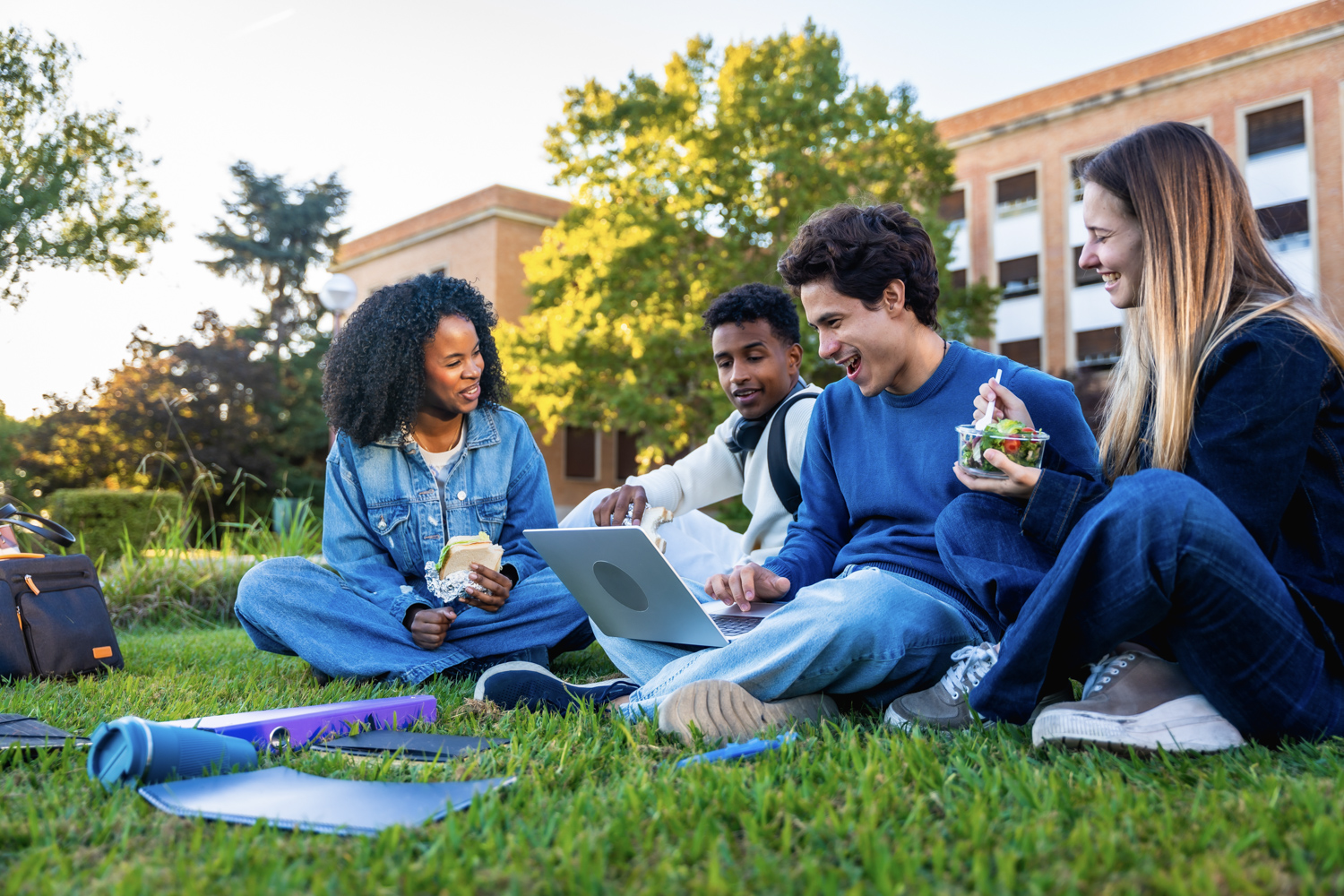 Student researching Canadian visa online