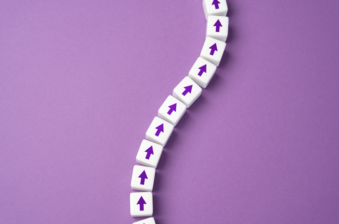 Curved arrow path for visitor visa insurance Canada